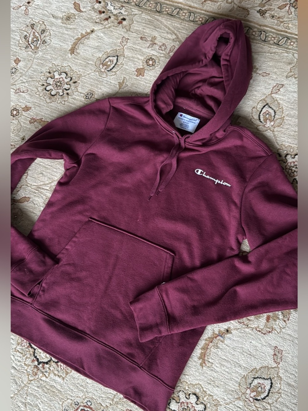 Men’s Teen’s Champion Burgundy Pullover Hoodie